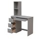 preview thumbnail 17 of 16, Twin over Twin Size Loft Bed with a Stand-alone Bed, Storage Staircase, Desk, Shelves and Drawers, Large Storage Space,Gray