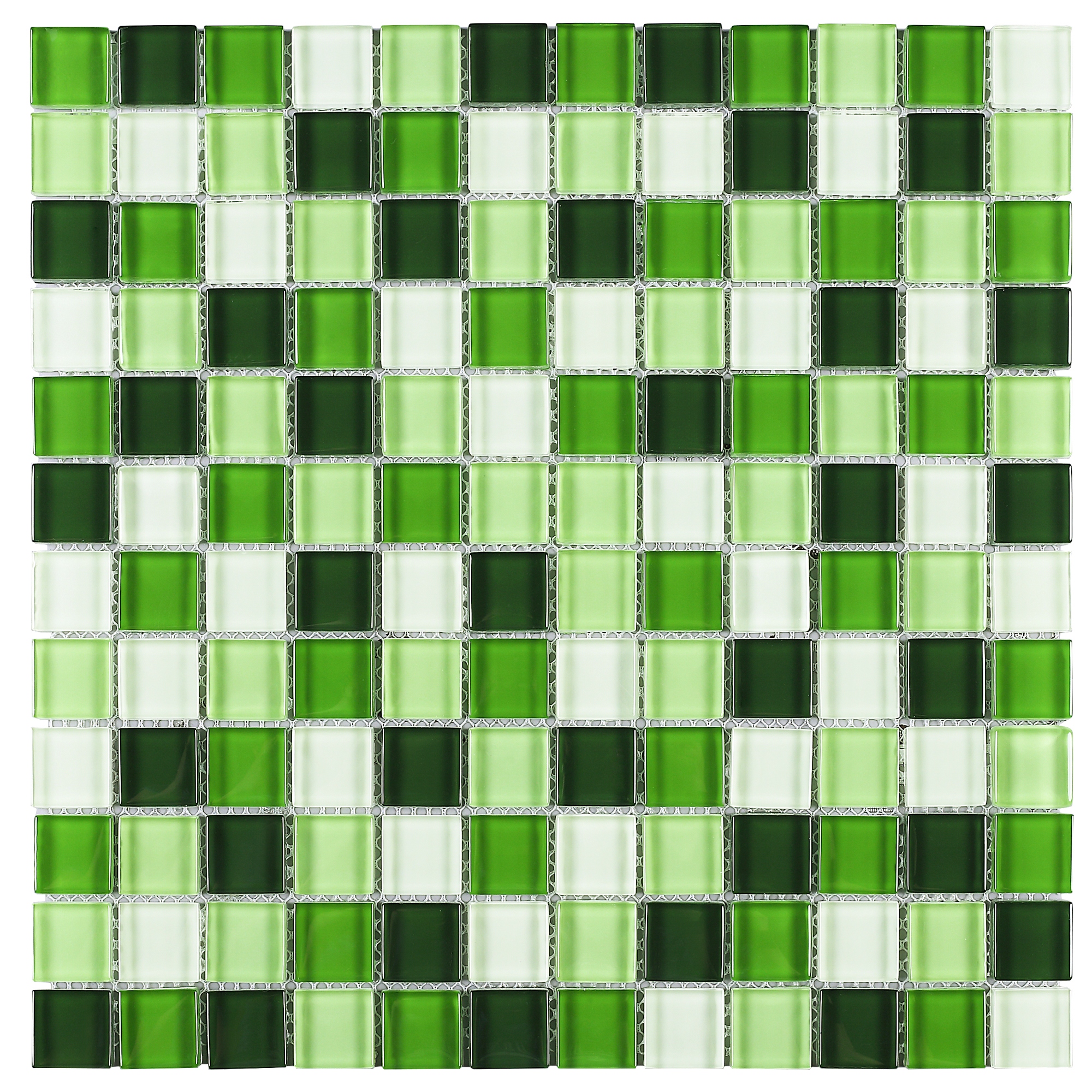 MURRAL Maze top（glass green） サイズ1 Sage Green Glass Mosaic Tiles Squares - 1 inch - 25 Tiles