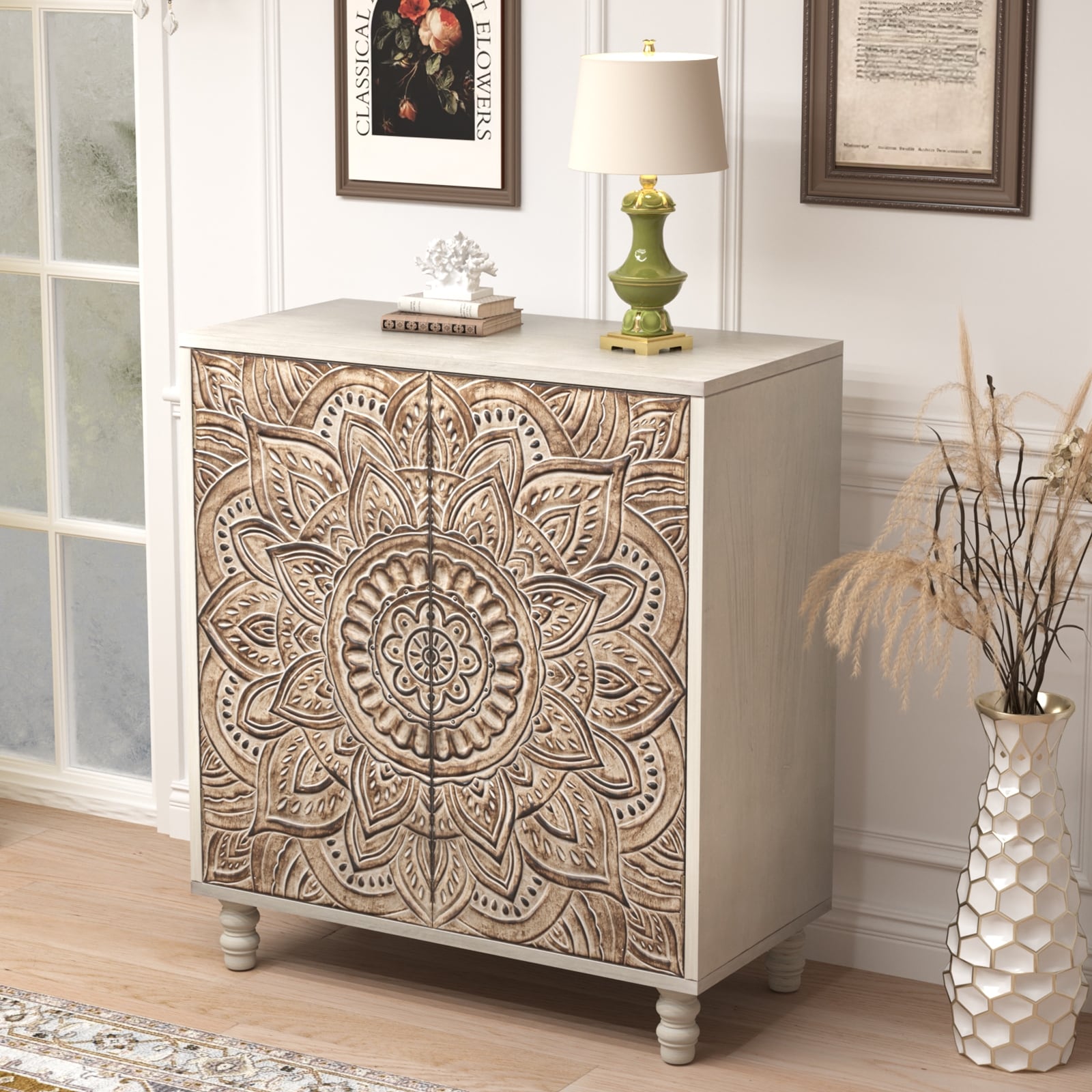 COSIEST Vintage Sideboard Storage Cabinet and Buffet