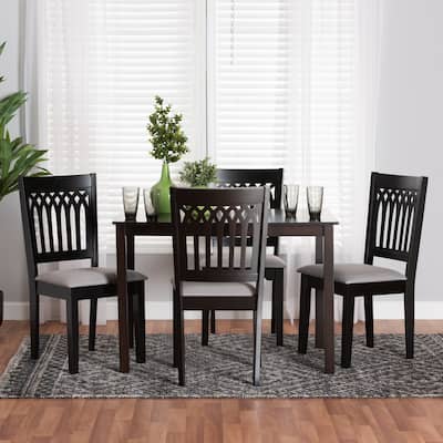 Genesis Modern styled Fabric and Wood Dining Set