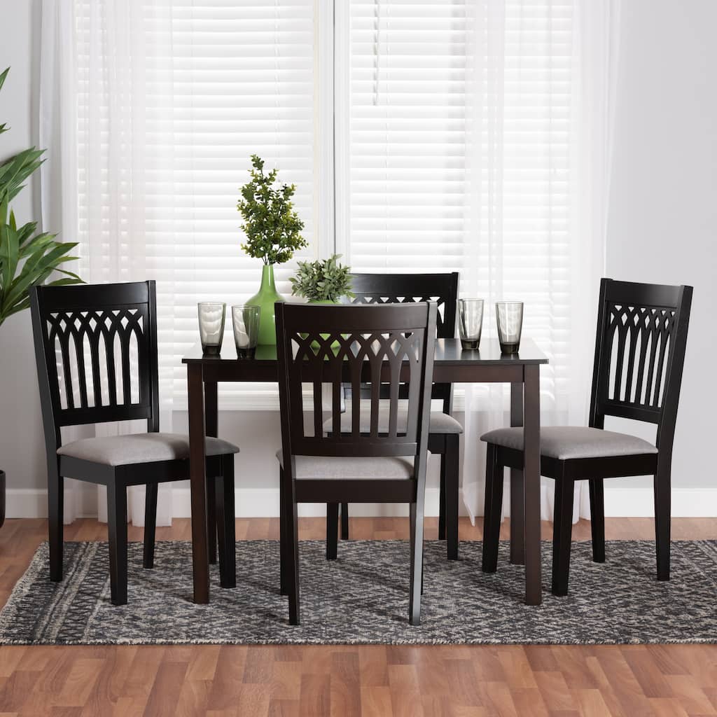 Genesis Modern styled Fabric and Wood Dining Set