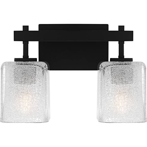 slide 2 of 8, Brenthouse 2-Light Matte Black Bath Light