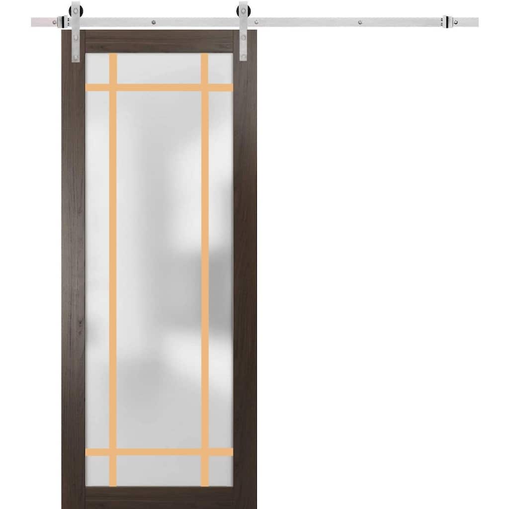 Sturdy Barn Door 18 x 80 Planum 2113 Chocolate Ash 6.6FT