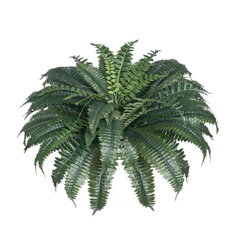 Green Artificial Silk Fabric Large Boston Fern Plant with Lush Branches