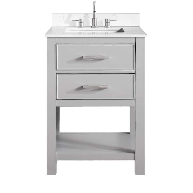 Avanity BROOKS-VS25-E Brooks 25" Free Standing Single Basin Vanity Set - Chilled Gray - Steel Finish