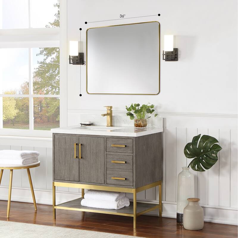 Altair Nettuno Bathroom/Vanity Aluminum Framed Wall Mirror