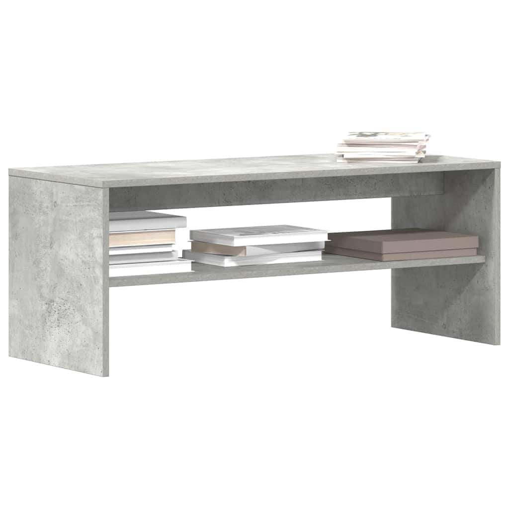 vidaXL TV Cabinet Concrete grey Engineered wood Standard TV Cabinet - 15.7 x 39.4 x 15.7 in