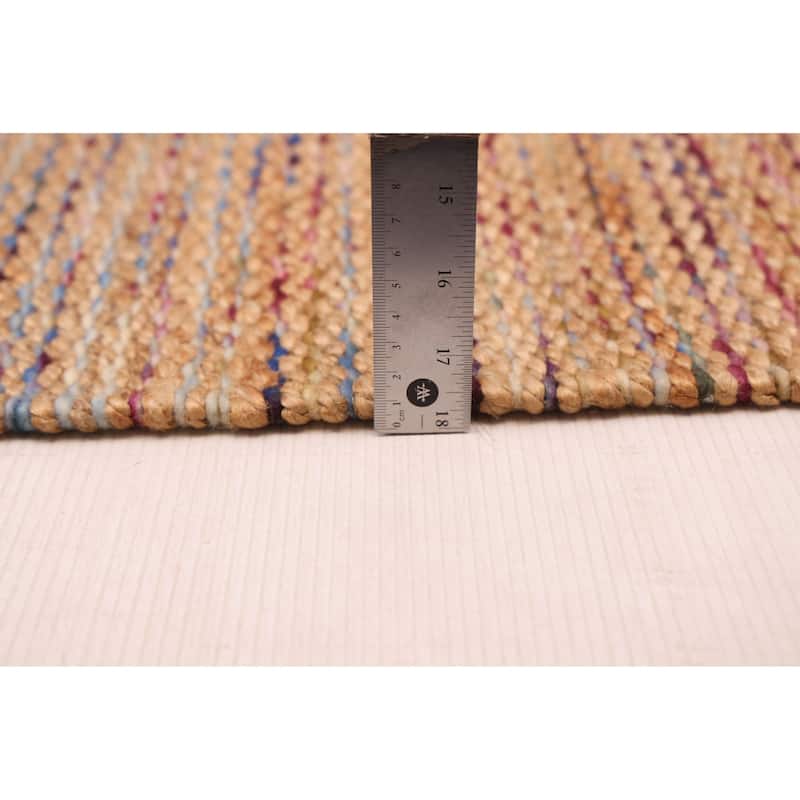 ECARPETGALLERY Flat-Weave Palas Denizli Tan Jute Kilim - 5'4 x 7'7