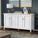 preview thumbnail 23 of 37, WYNDENHALL Halifax SOLID WOOD 66" Wide Transitional Wide 4Door Storage Cabinet - 18"d x 66" w x 34"h White