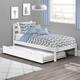 P'kolino Twin Bed with trundle bed - White w/ Trundle Bed