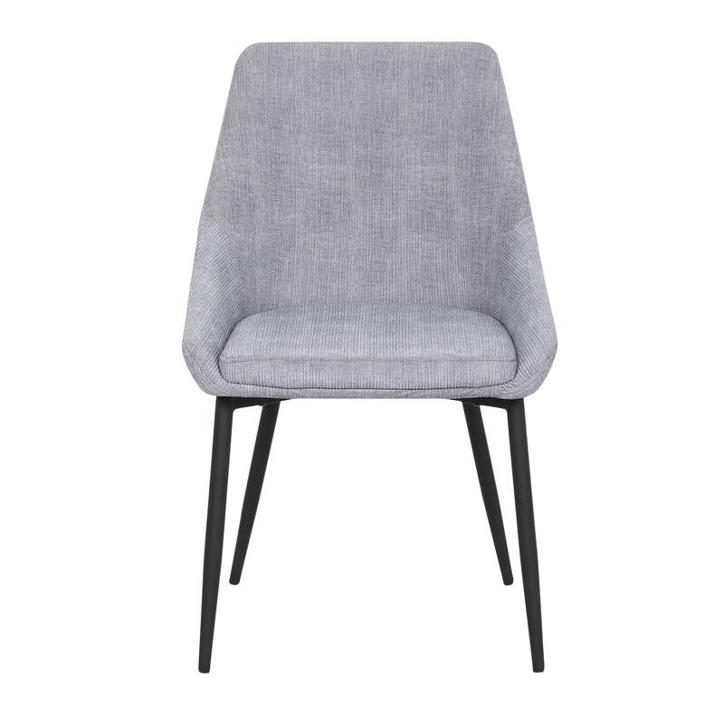Silver Orchid Alba Upholstered Dining Chair with Black Metal Finish - Set of 2