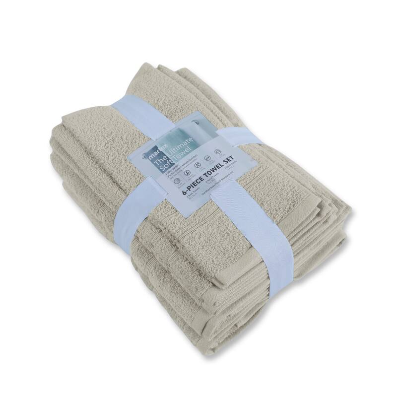 Martex Ultimate Performance Cotton Low-Lint Soft Absorbent Towel Set
