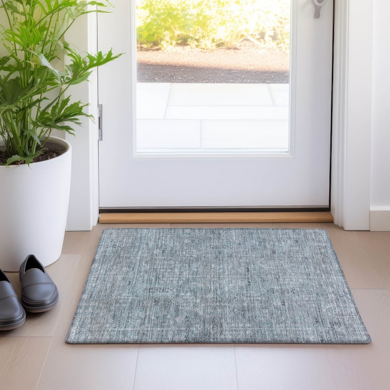 Machine Washable Indoor/ Outdoor Chantille Traditional Distressed Rug