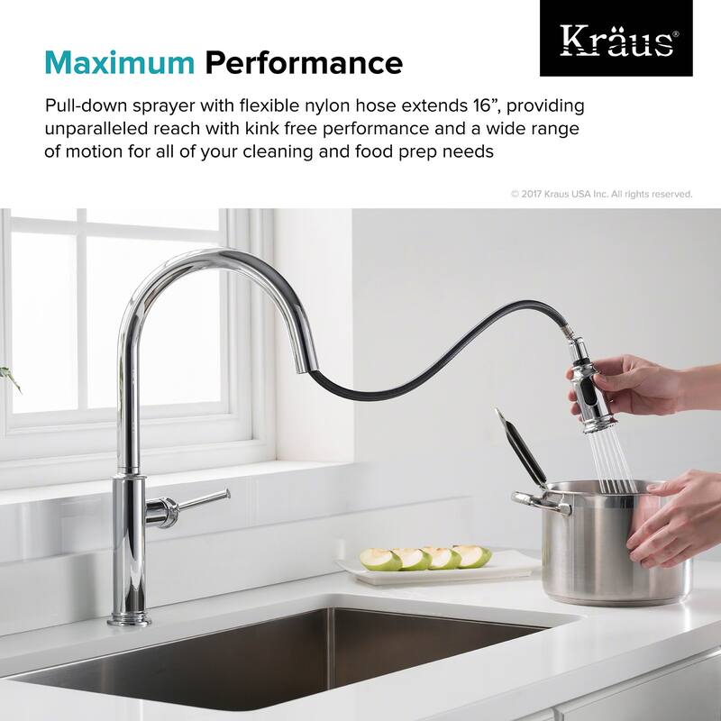 Kraus Sellette Pull-Down Spray Kitchen Faucet with Reach Technology