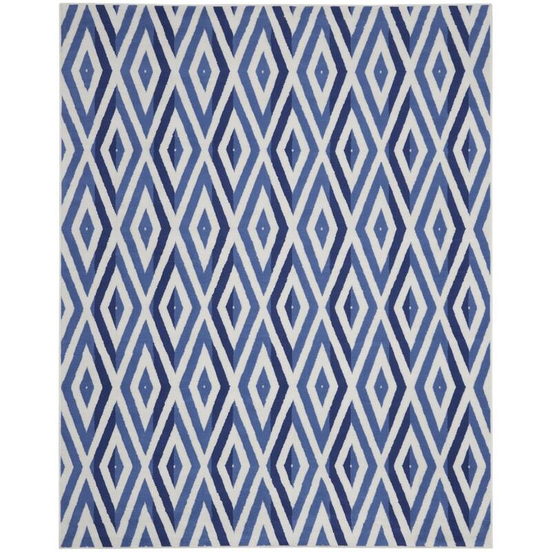 Joxa Power Loomed Distressed Geometric Modern Non Skid Stain Resistant Area Rug By HomeRoots - 120' X '84' X '0.39