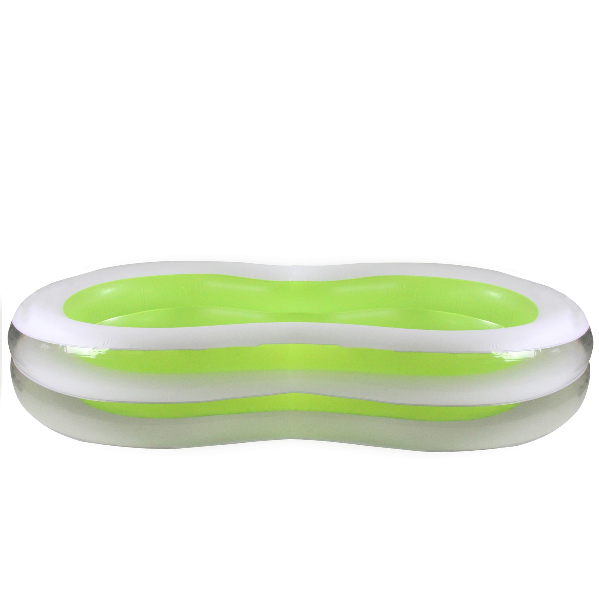 94.5" Green and White Inflatable Figure 8 Swimming Pool