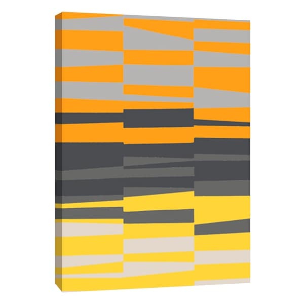 PTM Images 9-105721 PTM Canvas Collection 10" x 8" - "Monochrome Patterns 7 in Yellow" Giclee Abstract Art Print on Canvas