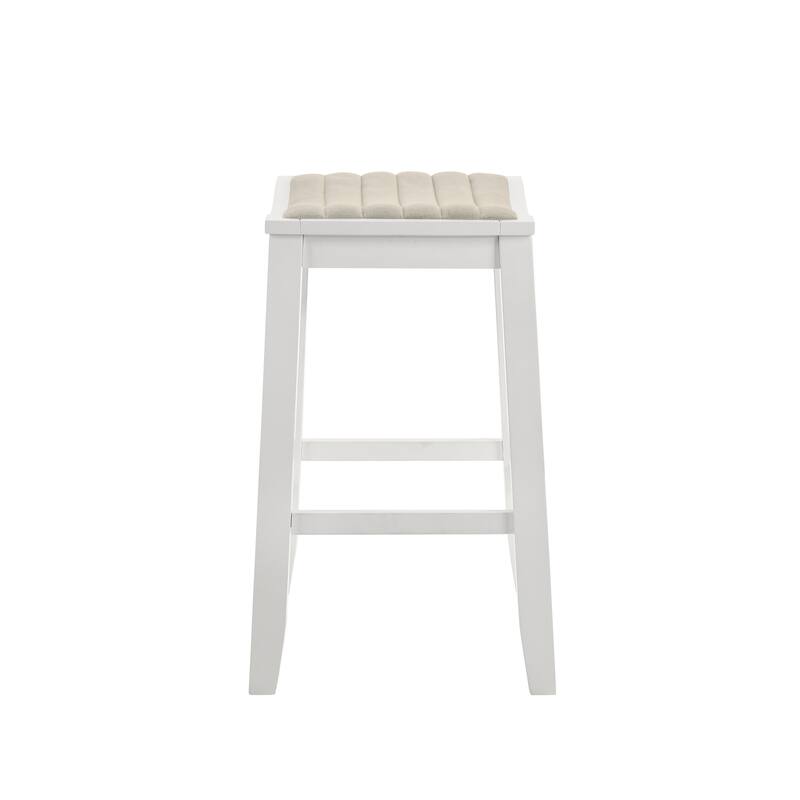 Iyani Backless Bar Stool, Counter Height Kitchen Stool with Wood Legs