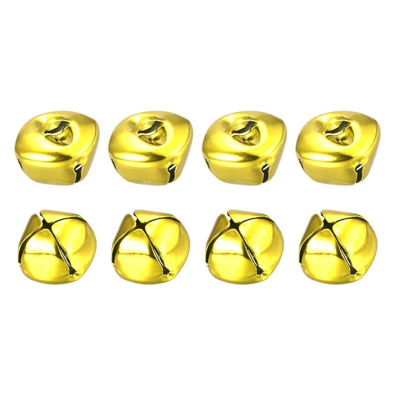 Jingle Bells, 25mm 8pcs Small Bells for Crafts DIY Christmas, Gold Tone - 25mmx25mm