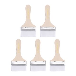 thumbnail image 2 of Fast Mover FMT4034 Seam Sealer Brush – 5-Pack, Nylon Bristles, 25mm Wooden Handle 2 of 4