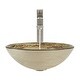 preview thumbnail 20 of 22, 631 Foil Glass Sink, Brushed Nickel Faucet, Sink Ring, Pop-up Drain
