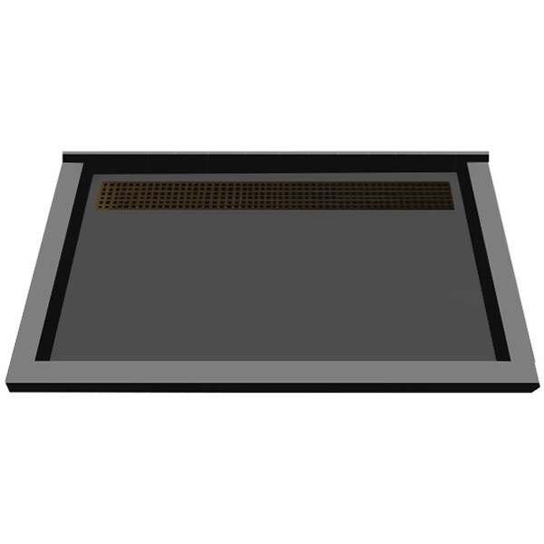 Tile Redi RT3448BTC-PVC Redi Trench 48" X 34" Single Wall Shower Pan with Triple Threshold and 2" Rear Drain