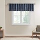 preview thumbnail 4 of 46, Madison Park Eliza Faux Silk Embroidered Window Valance - 50 x 18" - 50 x 18" Navy