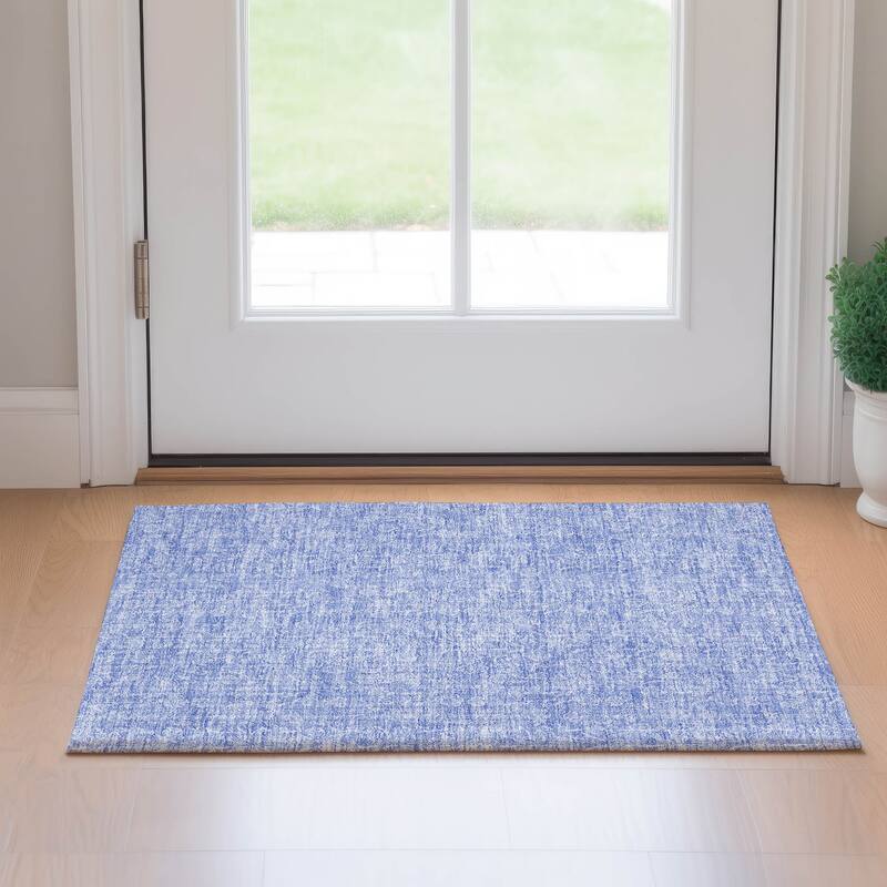 Premium Washable Super Soft Modern Floral Mayfield Rug - Denim - 1' 8" x 2' 6" - Rectangle