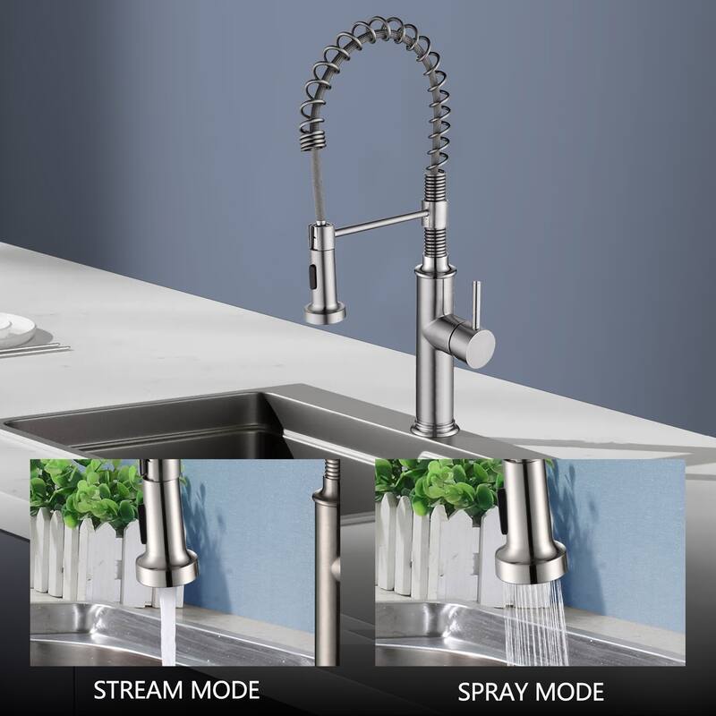 Topcraft High-arc Stainless Steel kitchen Sink Faucet