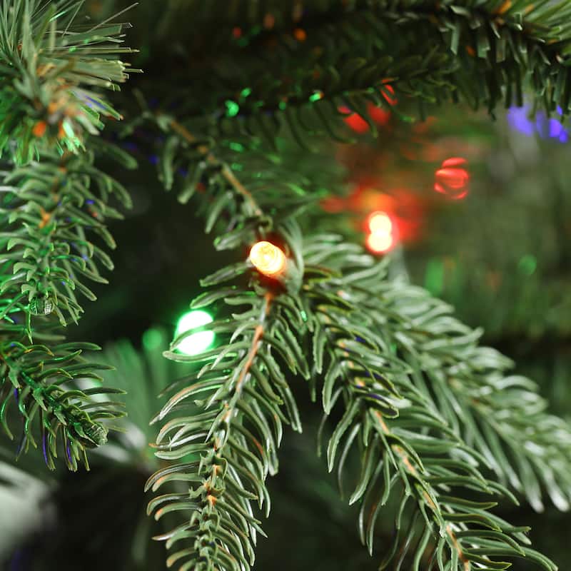 Glitzhome 15FT Pre-Lit Slim Fir or Spruce Artificial Christmas Tree with 1500/1400 Warm White LED Lights