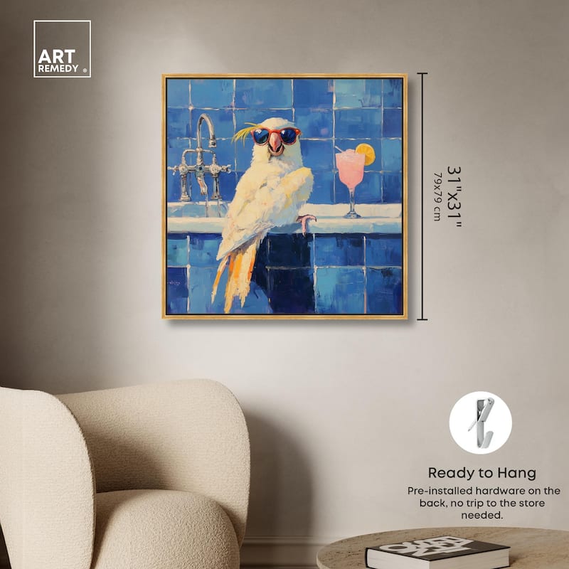 Relaxing Bird Canvas by Art Remedy