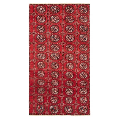 ECARPETGALLERY Hand-knotted Baluch Red Wool Rug - 3'1 x 5'9
