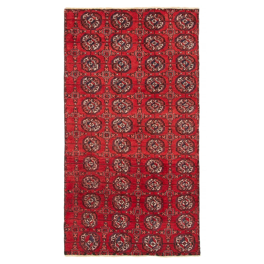 ECARPETGALLERY Hand-knotted Baluch Red Wool Rug - 3'1 x 5'9