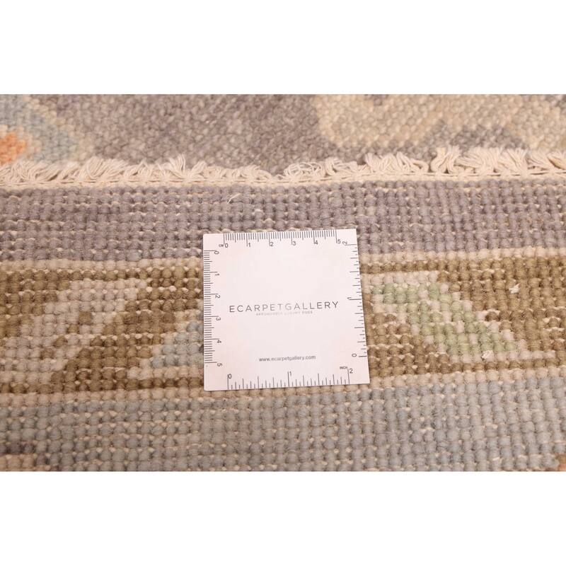 ECARPETGALLERY Hand-knotted Modern Oushak Grey Wool Rug - 8'0 x 9'8