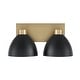 preview thumbnail 4 of 6, Ross 2-Light Vanity - 16.5"W x 8"H x 8.5"E