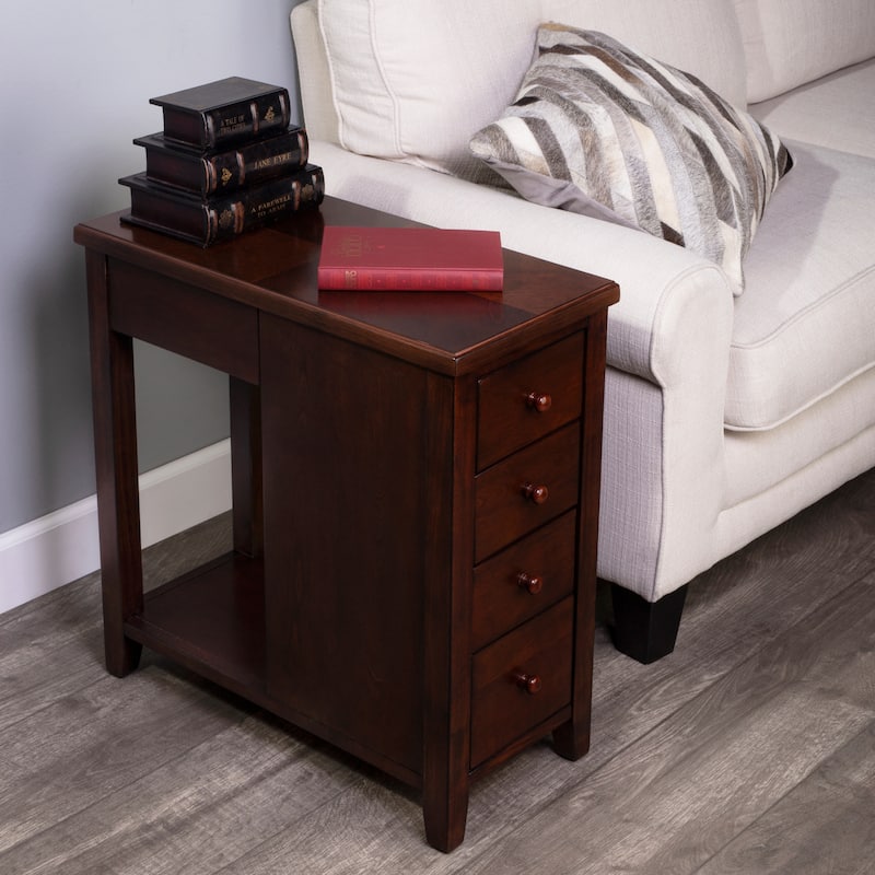 Kelton 4 Drawer Side Table - Cappuccino