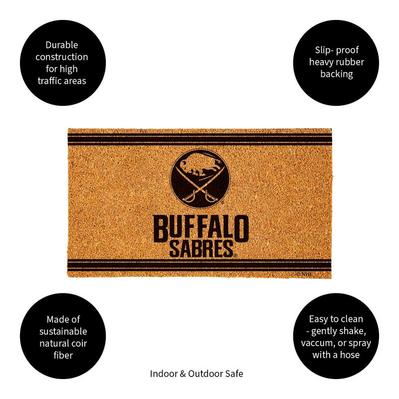 28 in. x 16 in. Buffalo Sabres, Coir Mat