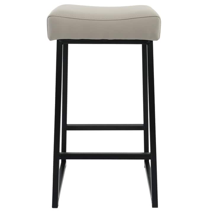 Amber 26" Counter Stool Beige (Set of 2) by Kosas Home - Seat height 26"