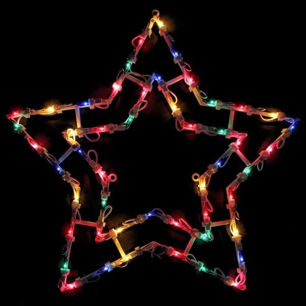 Shop 18 Lighted Star Christmas Window Silhouette Decoration