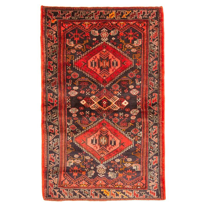 ECARPETGALLERY Hand-knotted Konya Anatolian Black Wool Rug - 4'6 x 7'2