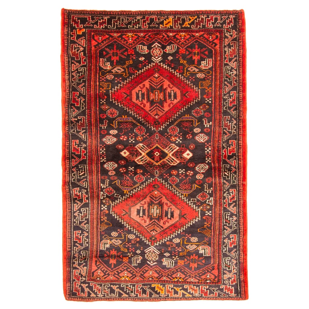ECARPETGALLERY Hand-knotted Konya Anatolian Black Wool Rug - 4'6 x 7'2