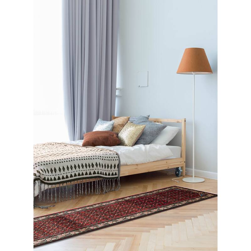 ECARPETGALLERY Hand-knotted Andelz Red Wool Rug - 2'10 x 12'4