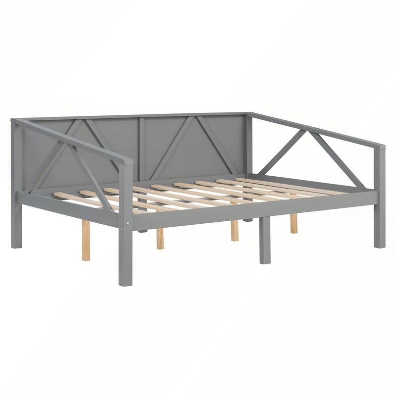 Full size Elegant MultiFunctional Daybed with Sturdy Storage Space