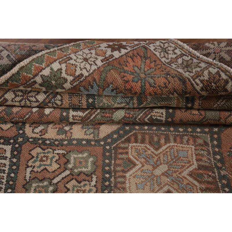 Garden Design Bakhtiari Persian Vintage Rug Hand-Knotted Wool Carpet - 6'10"x 9'10"