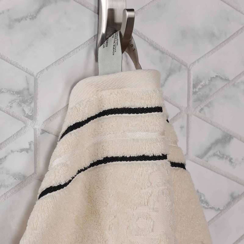 Superior Sadie Zero Twist Cotton Solid and Floral Hand Towel Set of 6