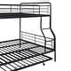 preview thumbnail 21 of 71, Full XL Over Queen Metal Frame Bunk Bed with Ladder and Guardrails