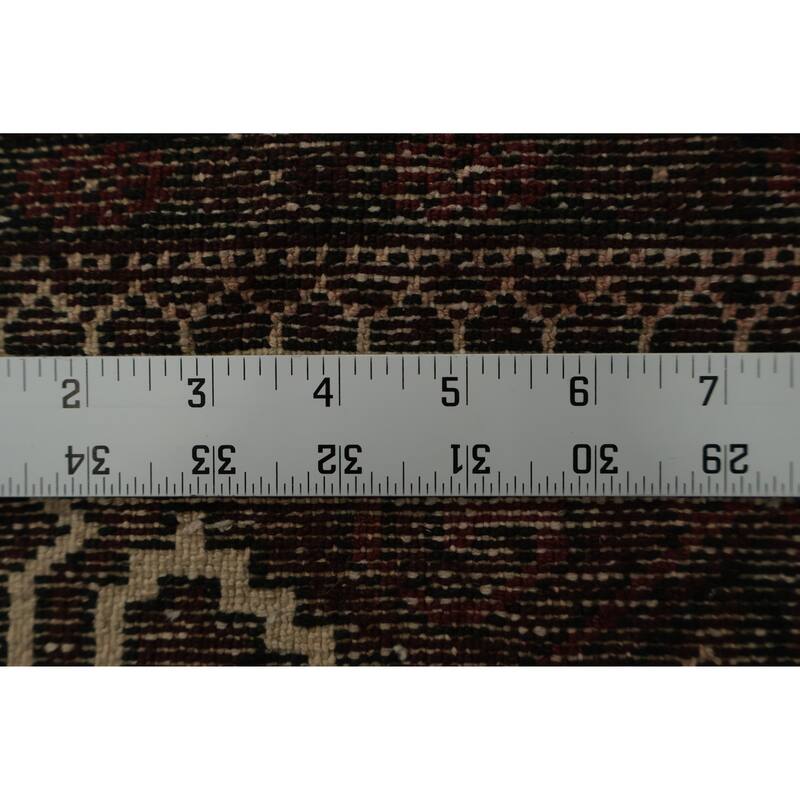 Hand Knotted Oriental 100% Wool Carpet Traditional All-Over Red Turkoman Area Rug - 12' 3'' X 9' 0''