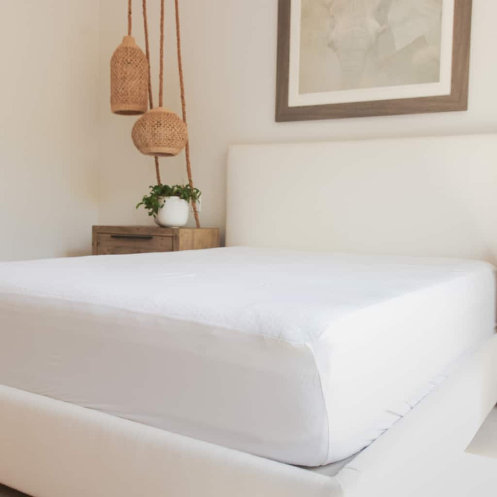 Jennifer Adams Cool Cotton Waterproof Hypoallergenic Mattress Protector - White