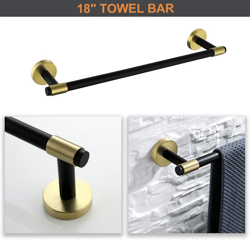 Modern Bath Hardware Set Towel Holder Set in Stainless Steel