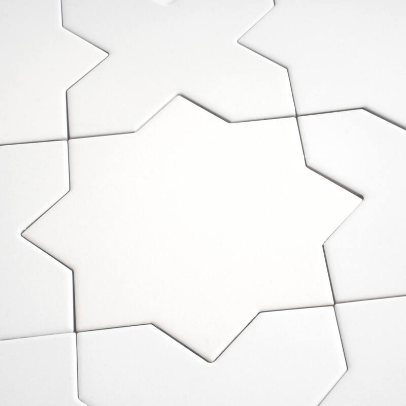 Seville 7" Star with 5" Cross Matte Porcelain Wall and Floor Tile (10.62 sq ft/case) - 68 Pack